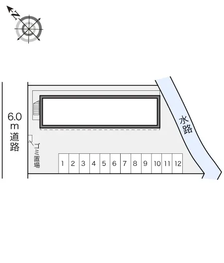 ★手数料０円★磐田市元天神町　月極駐車場（LP）